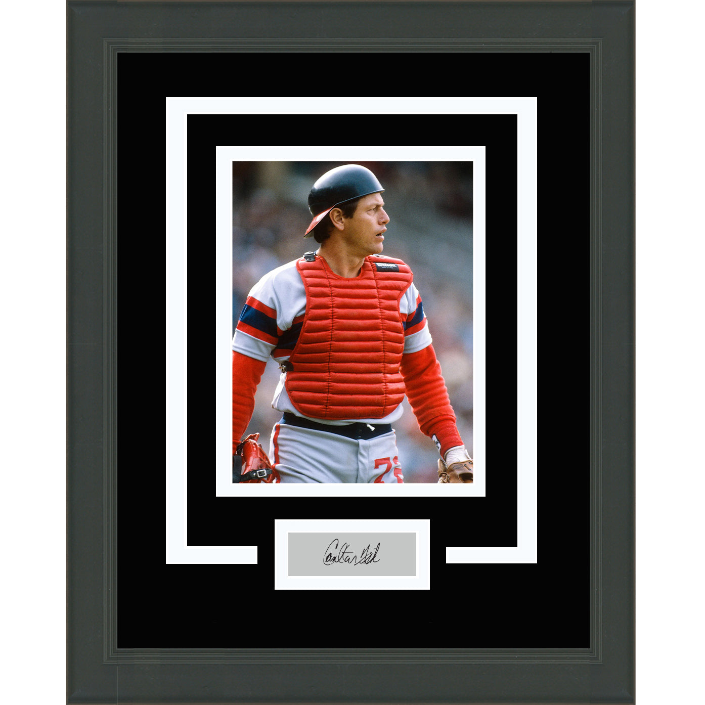Framed Carlton Fisk Facsimile Laser Engraved Signature Auto Chicago White Sox 11x14 Baseball Photo