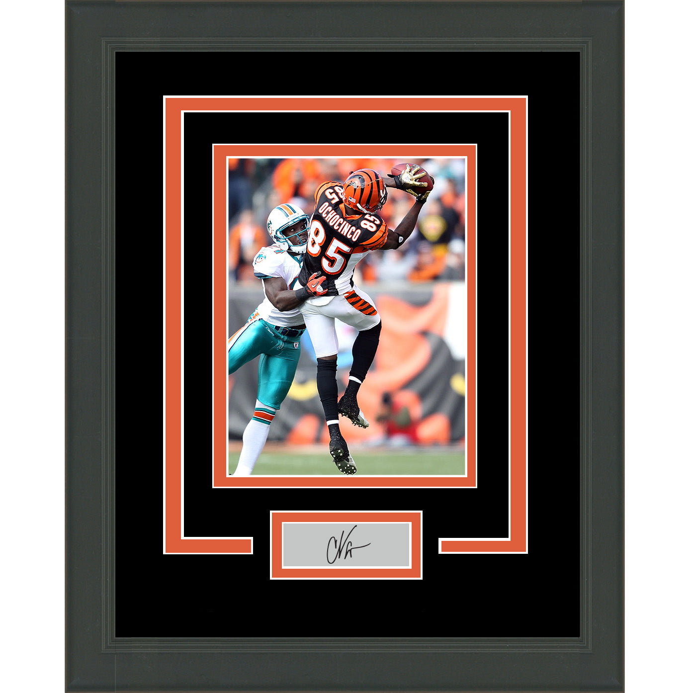 Framed Chad Ochocinco Johnson Facsimile Laser Engraved Signature Auto Cincinnati Bengals 11x14 Football Photo