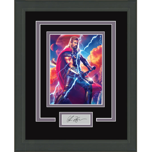 Framed Chris Hemsworth Thor Facsimile Laser Engraved Signature Auto 11x14 Photo