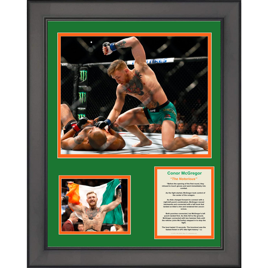 Framed Conor McGregor 13 Second KO Knockout UFC MMA 11"x14" Three Photo Collage