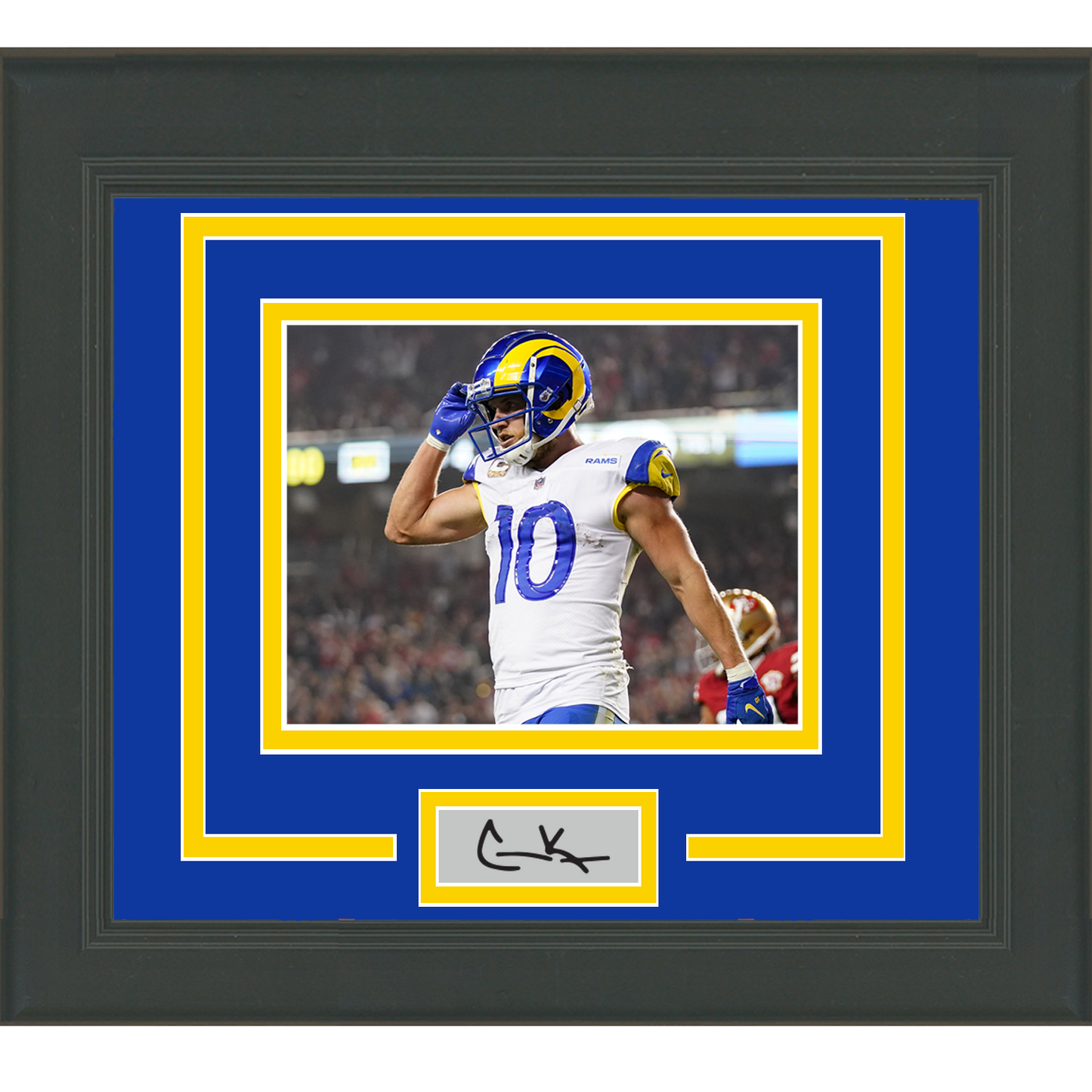 Framed Cooper Kupp Facsimile Laser Engraved Signature Auto Los Angeles Rams 11x14 Football Photo