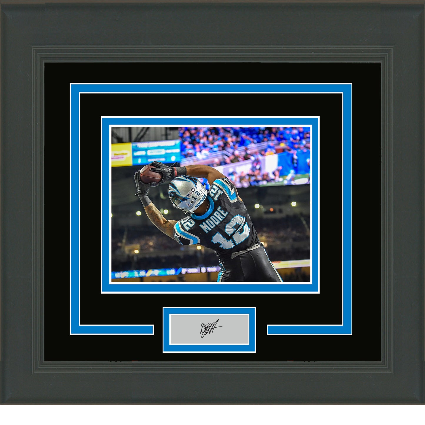 Framed DJ Moore Facsimile Laser Engraved Signature Auto Carolina Panthers 11x14 Football Photo