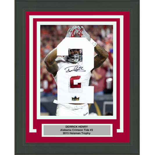 Framed Derrick Henry Facsimile Autographed Jersey Number 20x24 Alabama Crimson Tide Reprint Laser Auto College Football Photo