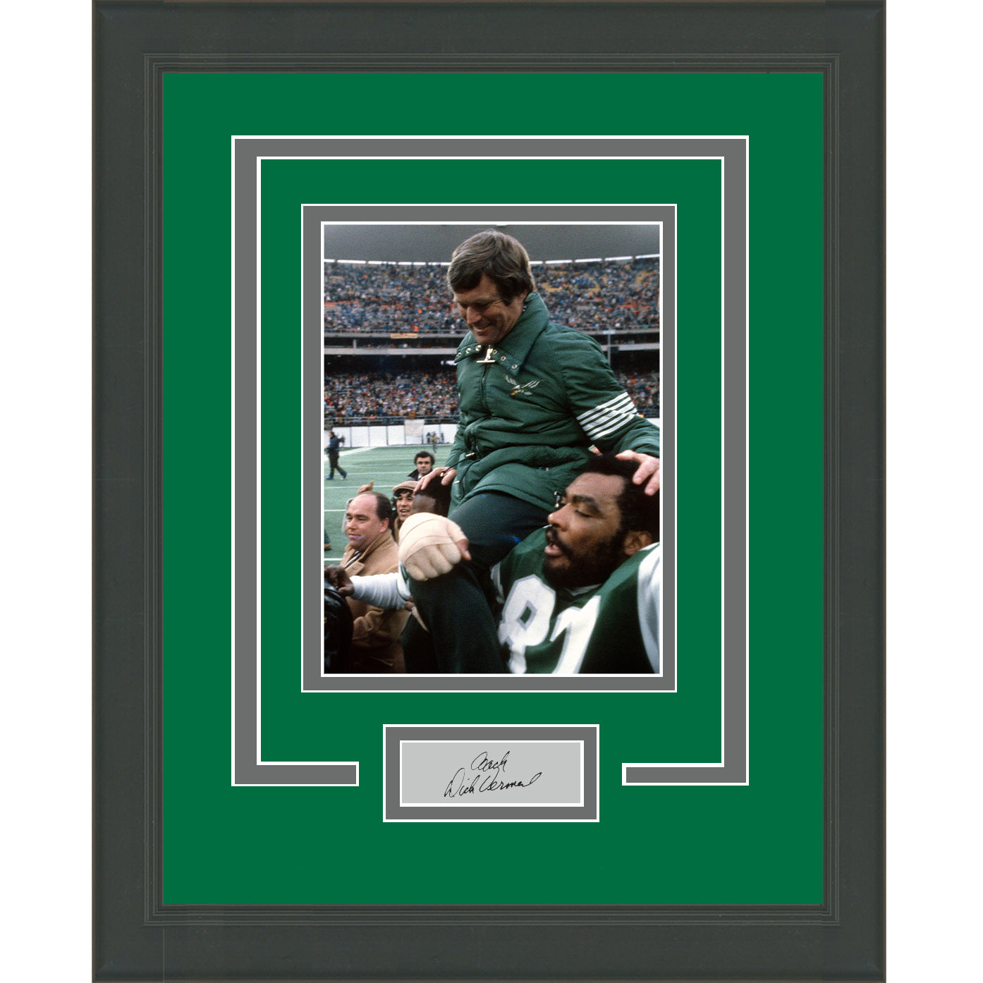 Framed Dick Vermeil Facsimile Laser Engraved Signature Auto Philadelphia Eagles 11x14 Football Photo