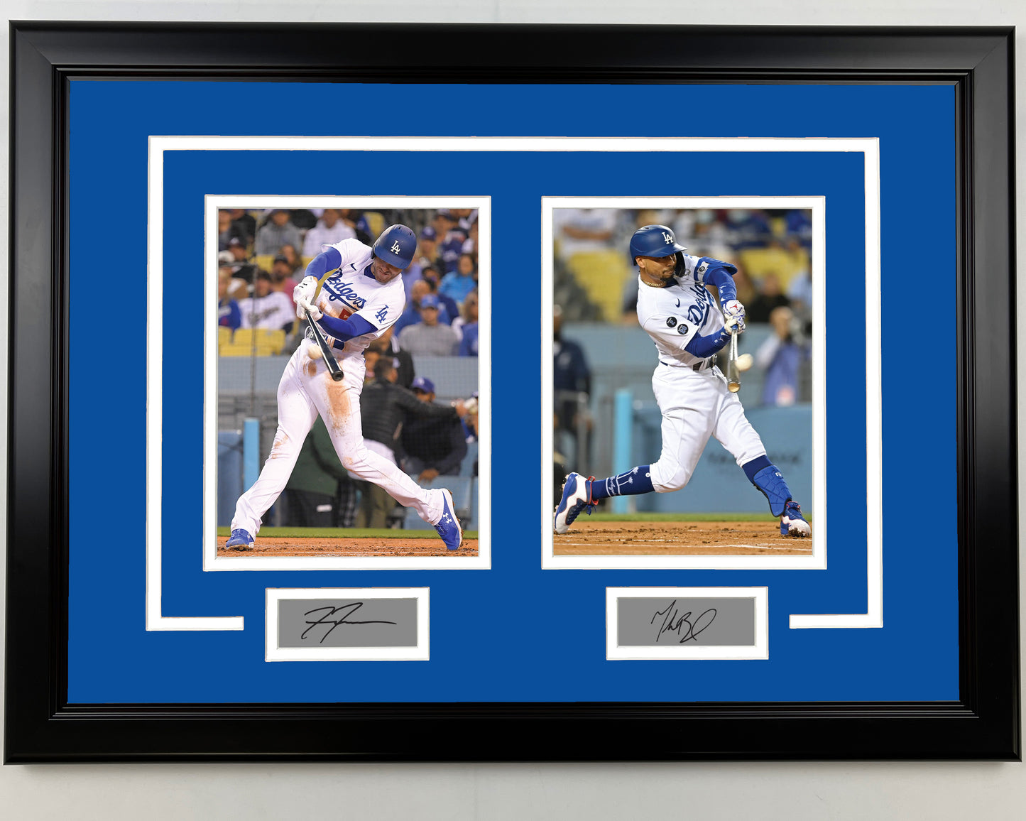 Framed Freddie Freeman & Mookie Betts Facsimile Laser Engraved Signatures Los Angeles Dodgers 17x23 Dual Baseball Photo