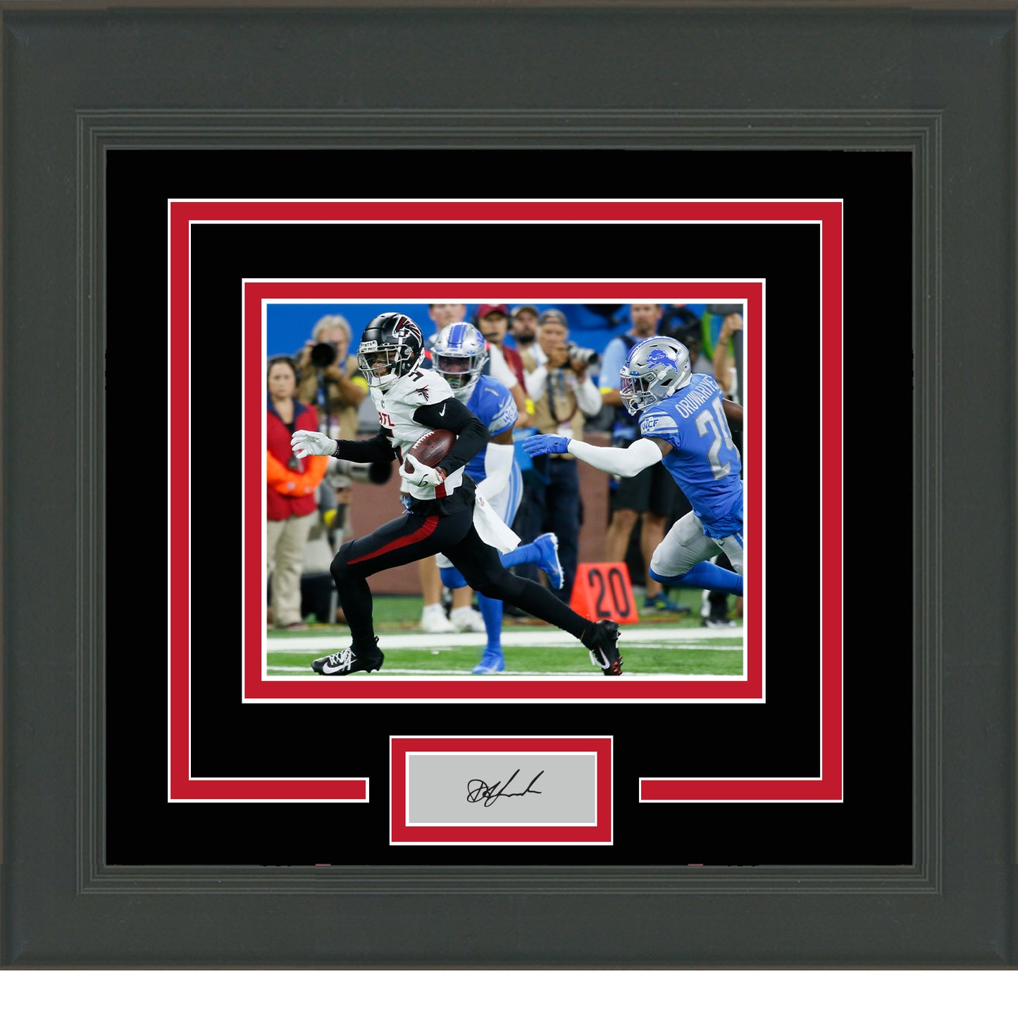 Framed Drake London Facsimile Laser Engraved Signature Auto Atlanta Falcons 11x14 Football Photo