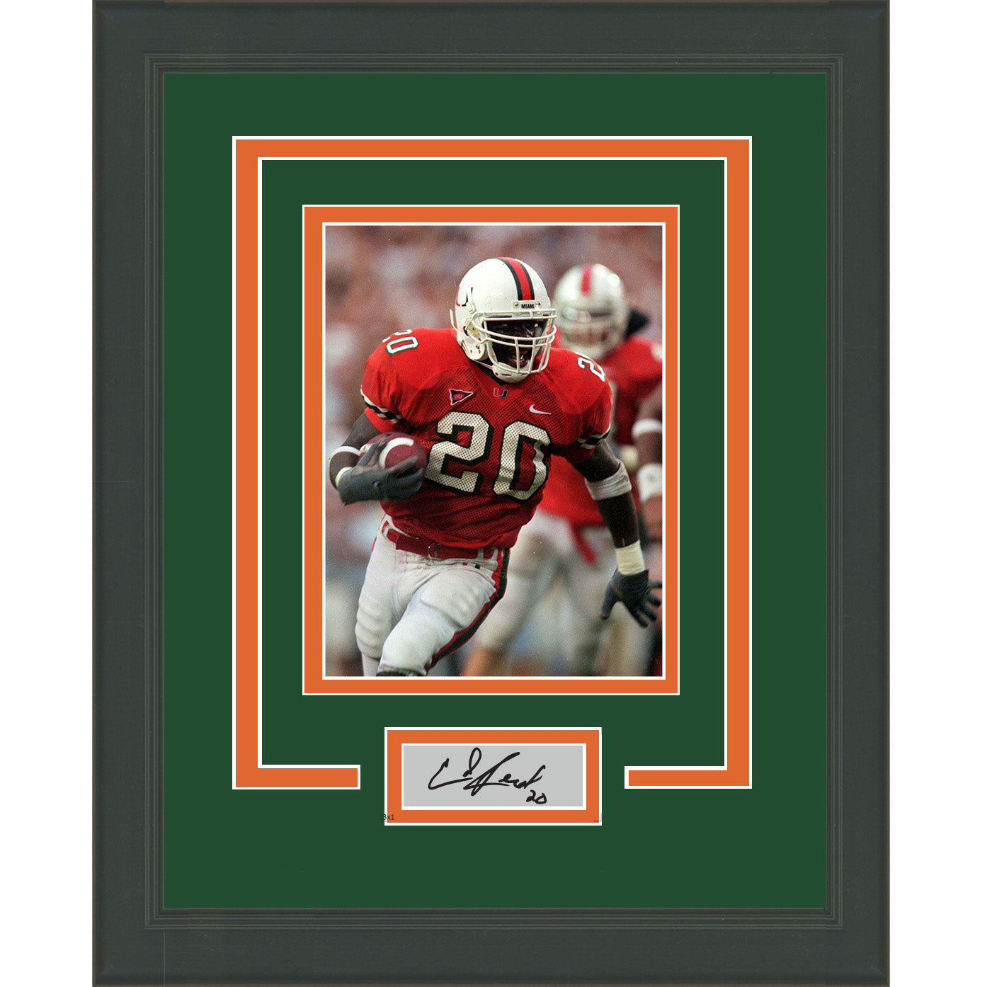Framed Ed Reed Facsimile Laser Engraved Signature Auto Miami Hurricanes 11x14 Football Photo