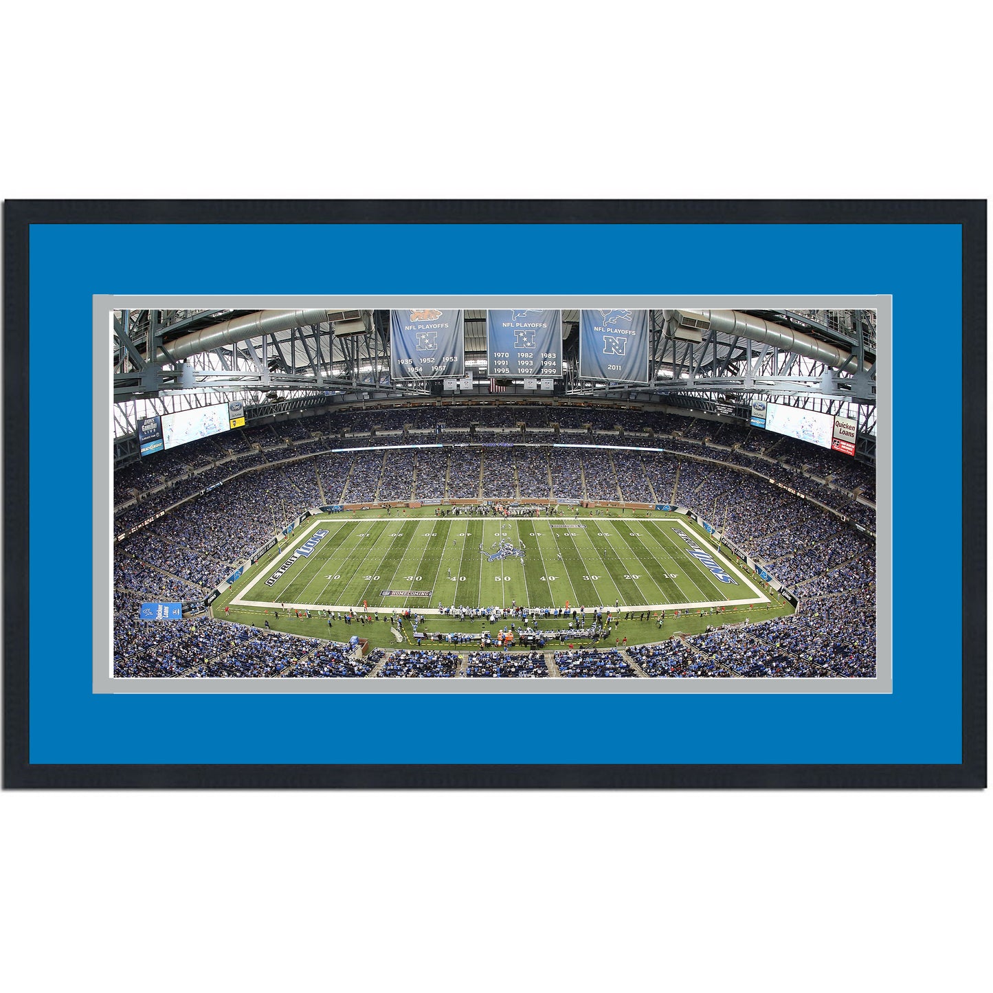Framed Ford Field Detroit Lions 16x24 Football Photo Professionally Matted