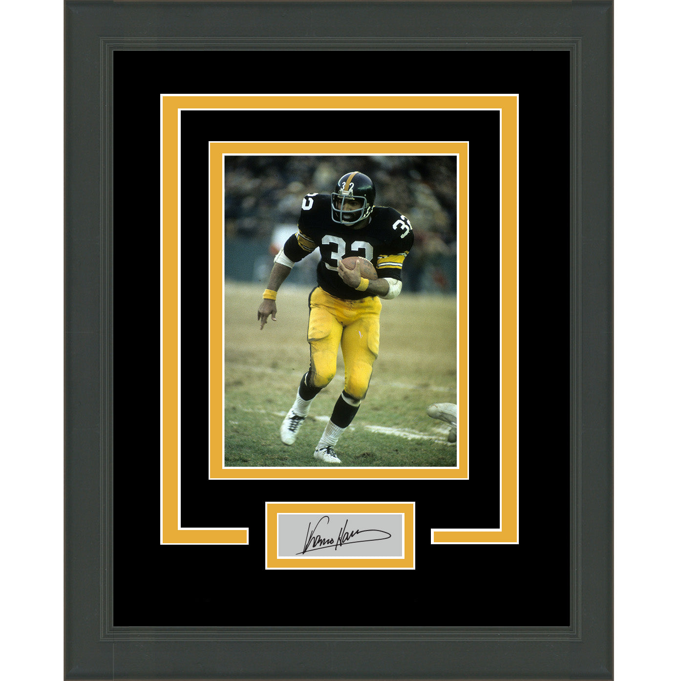 Framed Franco Harris Facsimile Laser Engraved Signature Auto Pittsburgh Steelers 11x14 Football Photo