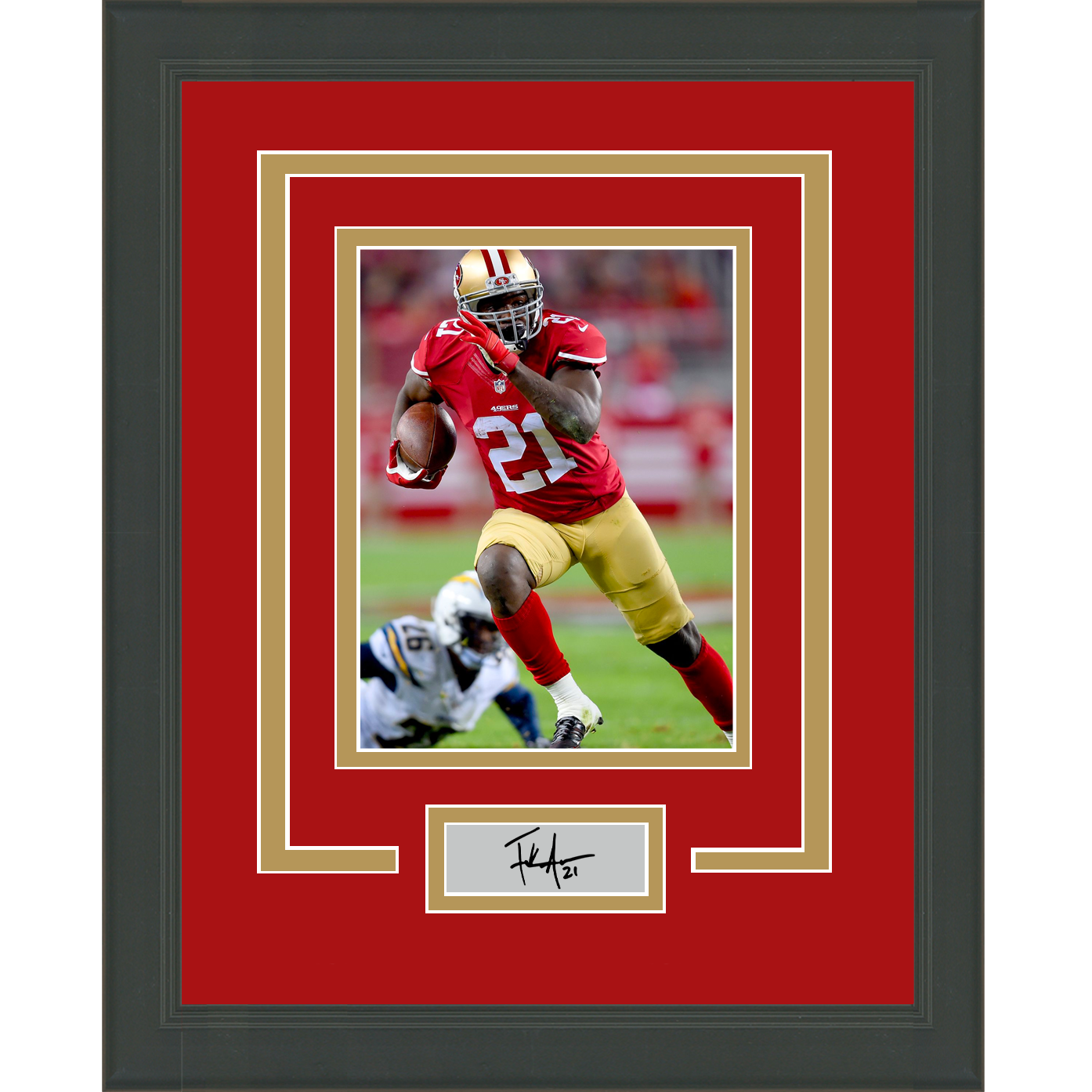 Framed Frank Gore Facsimile Laser Engraved Signature Auto San Francisco 49ers 11x14 Football Photo