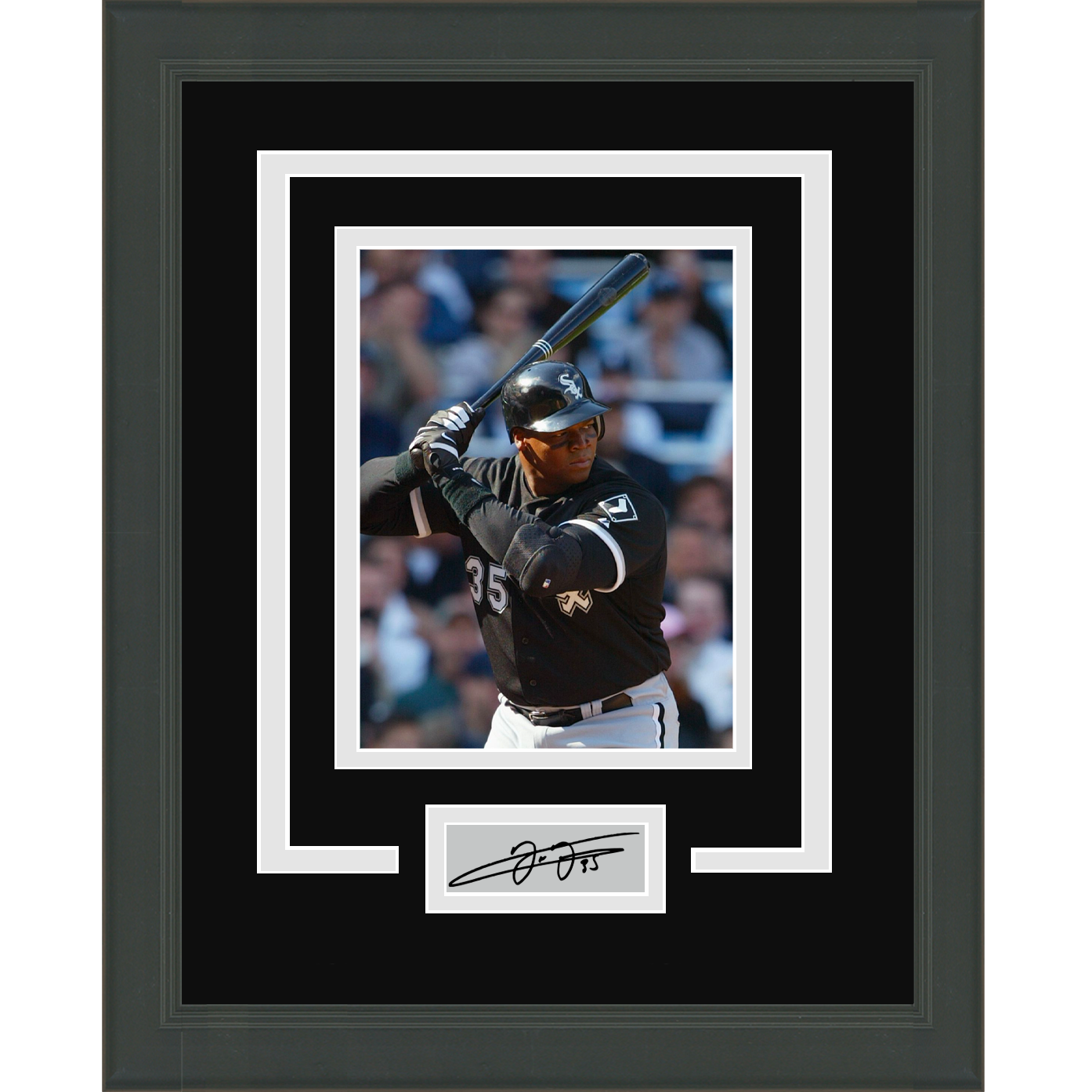 Framed Frank Thomas Facsimile Laser Engraved Signature Auto Chicago White Sox 11x14 Baseball Photo