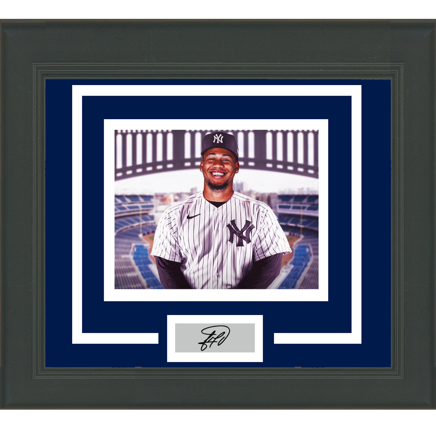 Framed Frankie Montas Facsimile Laser Engraved Signature Auto New York Yankees 11x14 Baseball Photo