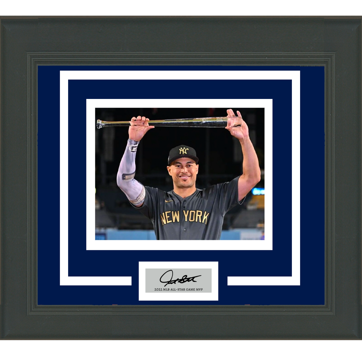 Framed Giancarlo Mike Stanton Facsimile Laser Engraved Signature Auto New York Yankees 11x14 Baseball Photo