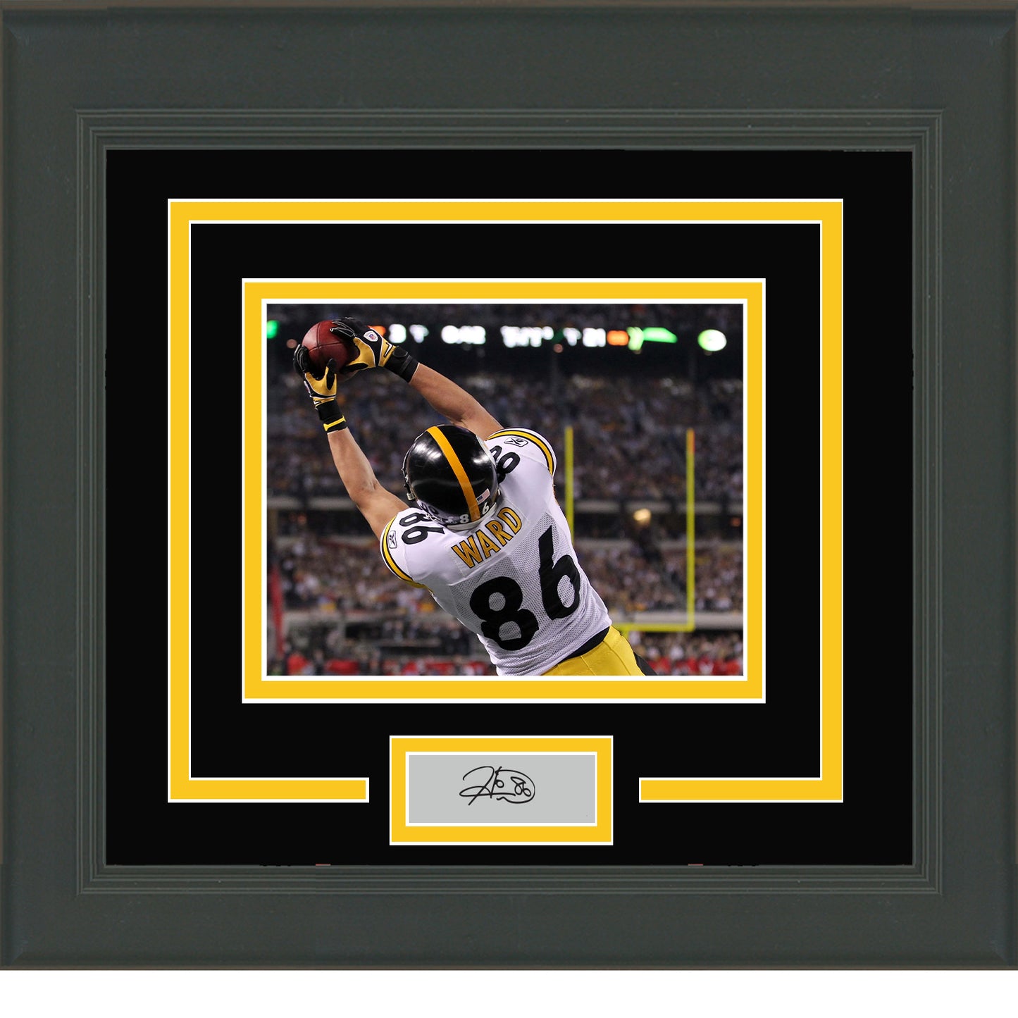 Framed Hines Ward Facsimile Laser Engraved Signature Auto Pittsburgh Steelers 11x14 Football Photo