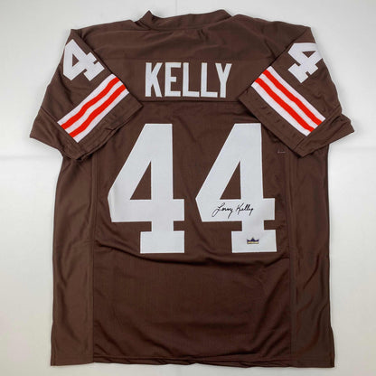 Facsimile Autographed Leroy Kelly Cleveland Brown Reprint Laser Auto Football Jersey Size Men's XL