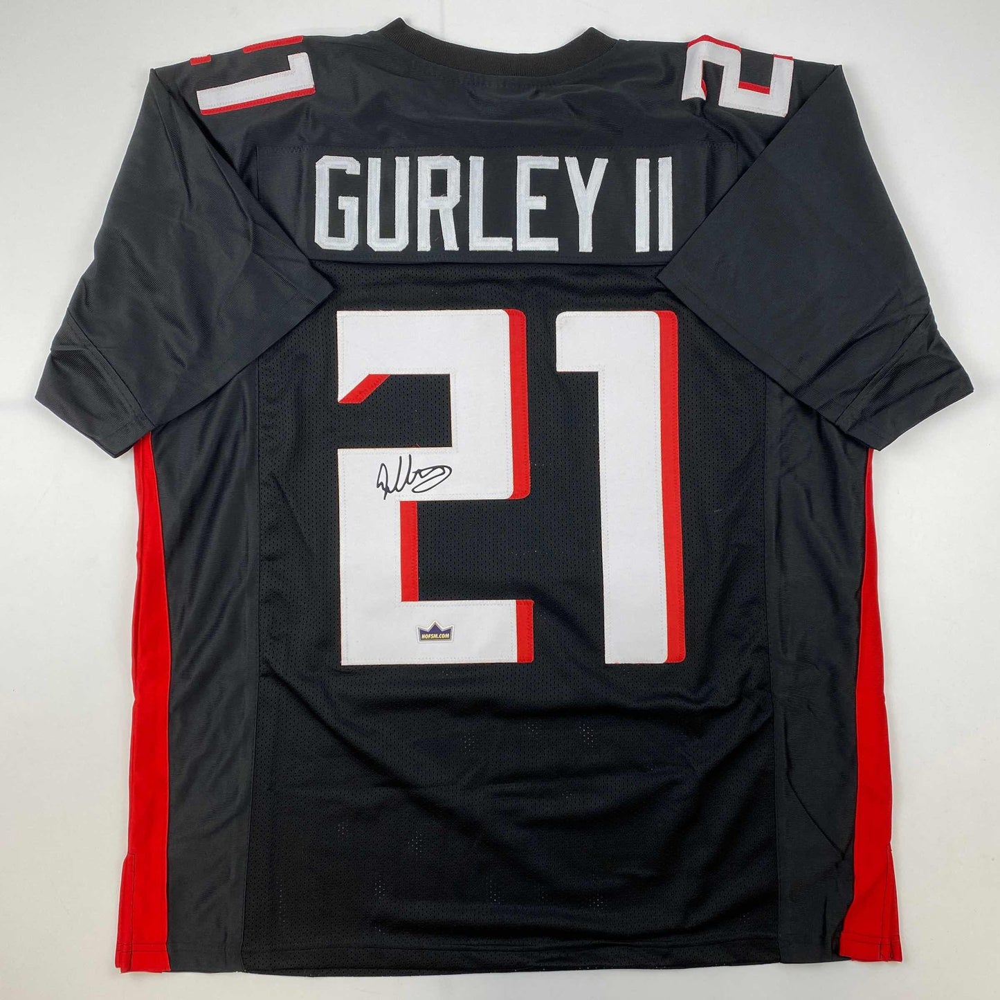 Facsimile Autographed Todd Gurley II Atlanta Black Reprint Laser Auto Football Jersey Size Men's XL