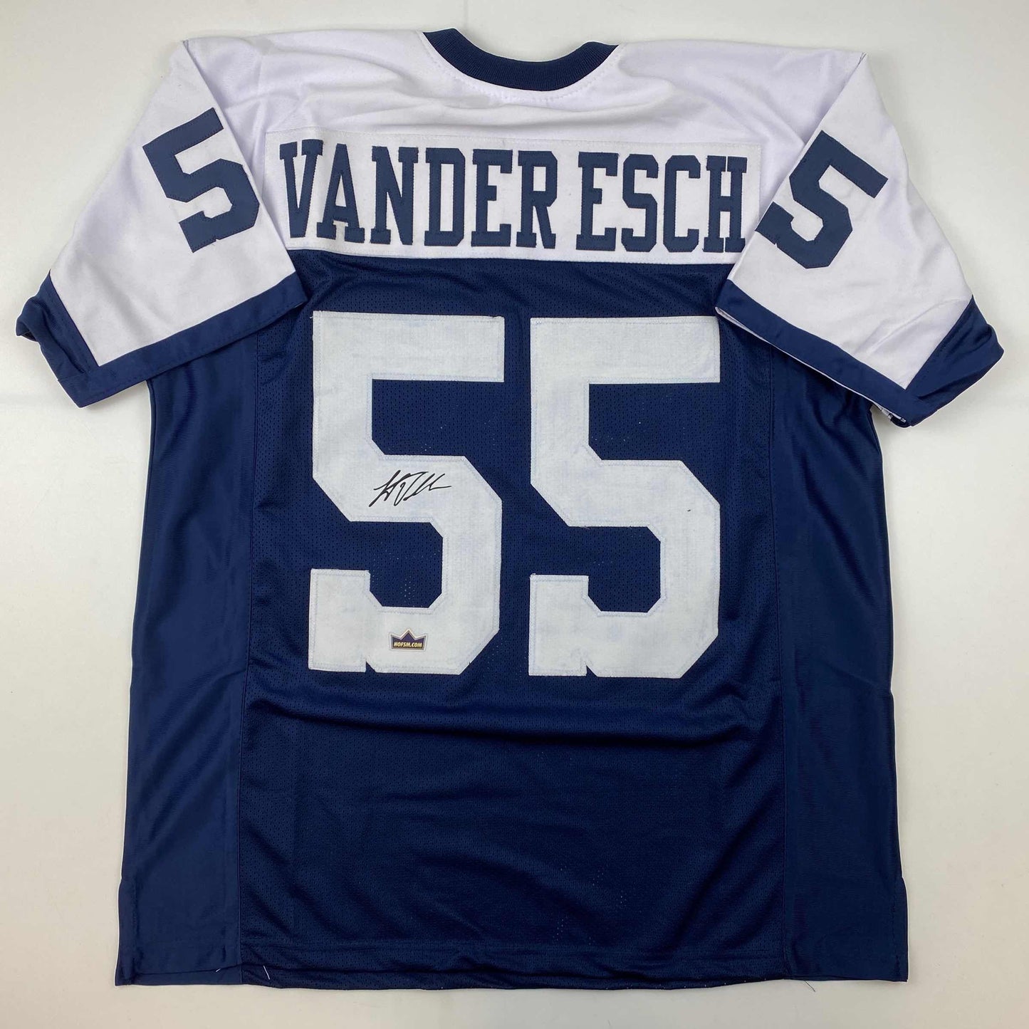 Facsimile Autographed Leighton Vander Esch Dallas Thanksgiving Day Reprint Laser Auto Football Jersey Size Men's XL