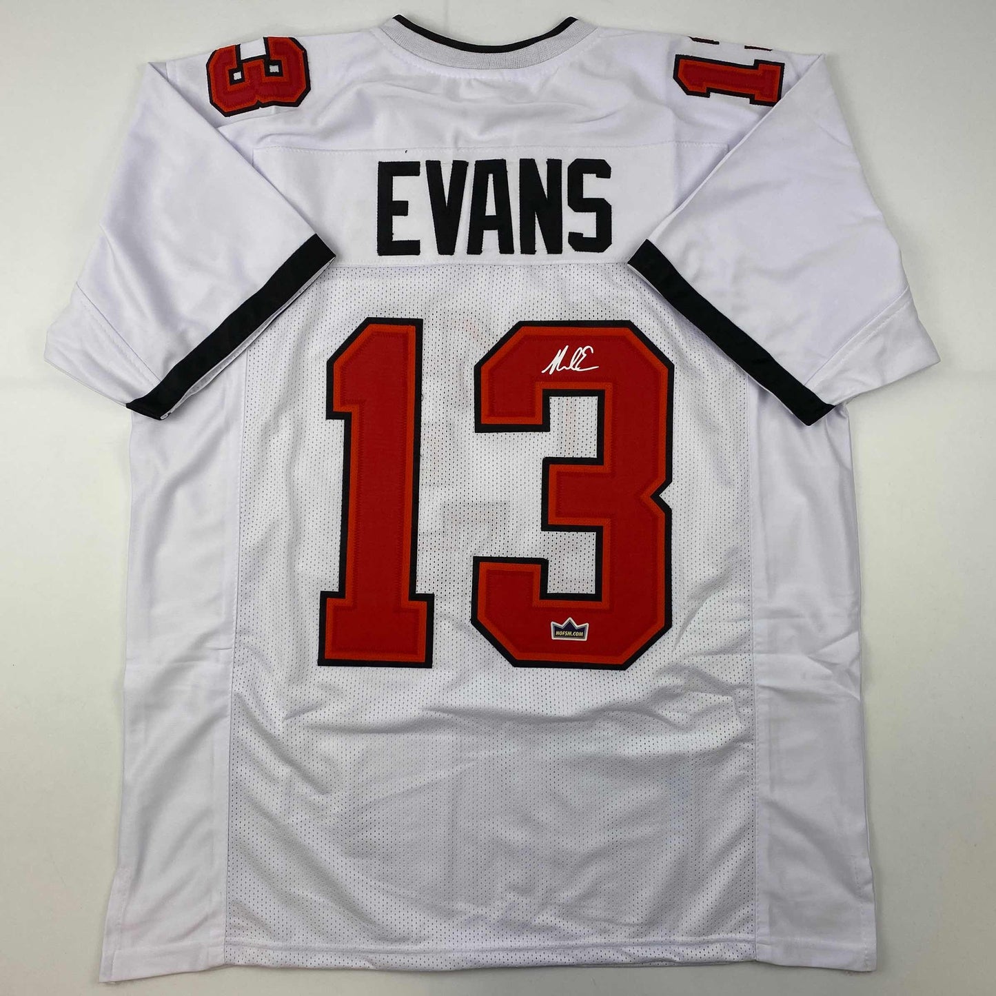 Facsimile Autographed Mike Evans Tampa Bay White Reprint Laser Auto Football Jersey Size Men's XL