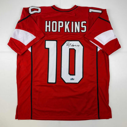 Facsimile Autographed DeAndre Hopkins Arizona Red Reprint Laser Auto Football Jersey Size Men's XL