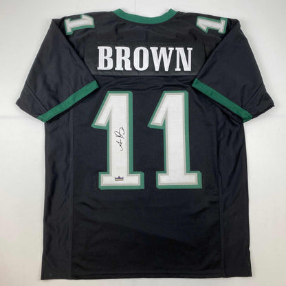 Facsimile Autographed AJ A.J. Brown Philadelphia Black Reprint Laser Auto Football Jersey Size Men's XL