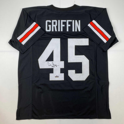 Facsimile Autographed Archie Griffin Cincinnati Black Reprint Laser Auto Football Jersey Size Men's XL