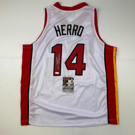 Autographed/Signed Tyler Herro Miami White Basketball Jersey JSA COA
