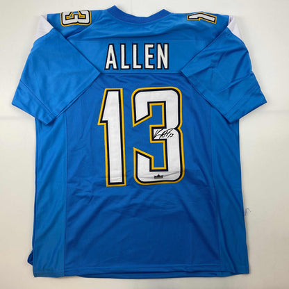Facsimile Autographed Keenan Allen Los Angeles LA Powder Blue Reprint Laser Auto Football Jersey Size Men's XL