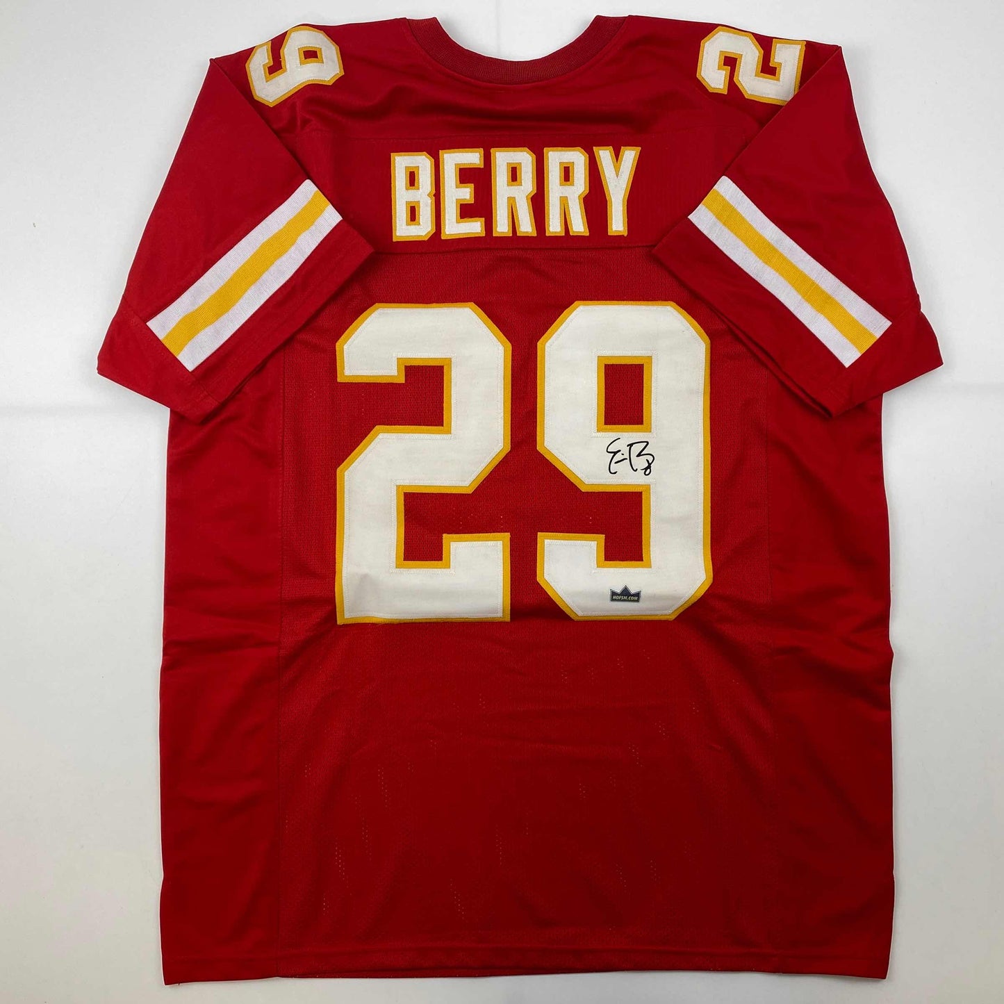 Facsimile Autographed Eric Berry Kansas City Red Reprint Laser Auto Football Jersey Size Men's XL