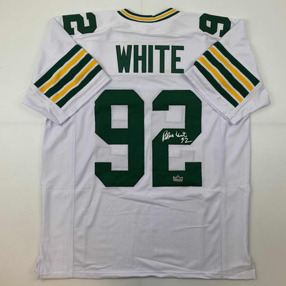 Facsimile Autographed Reggie White Green Bay White Reprint Laser Auto Football Jersey Size Men's XL