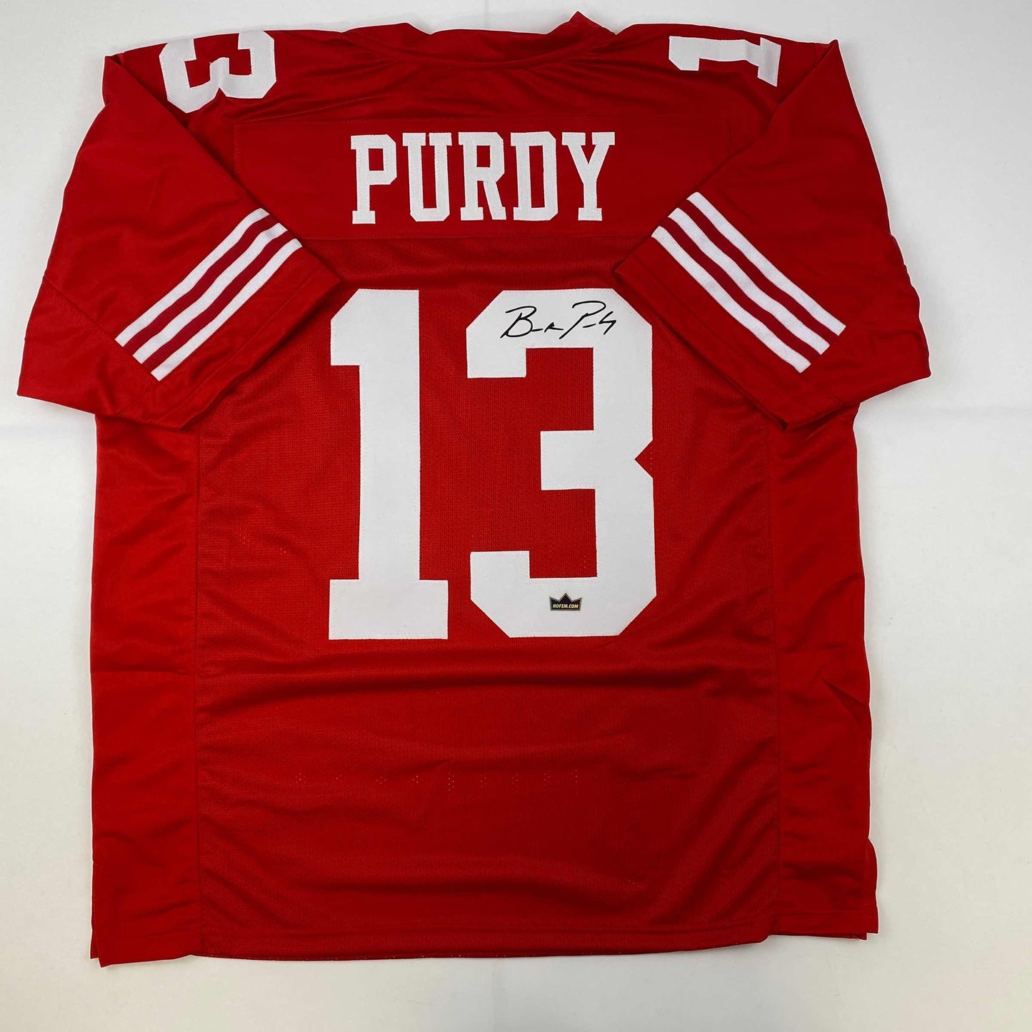 Facsimile Autographed Brock Purdy San Francisco Red Reprint Laser Auto Football Jersey Size Men's XL