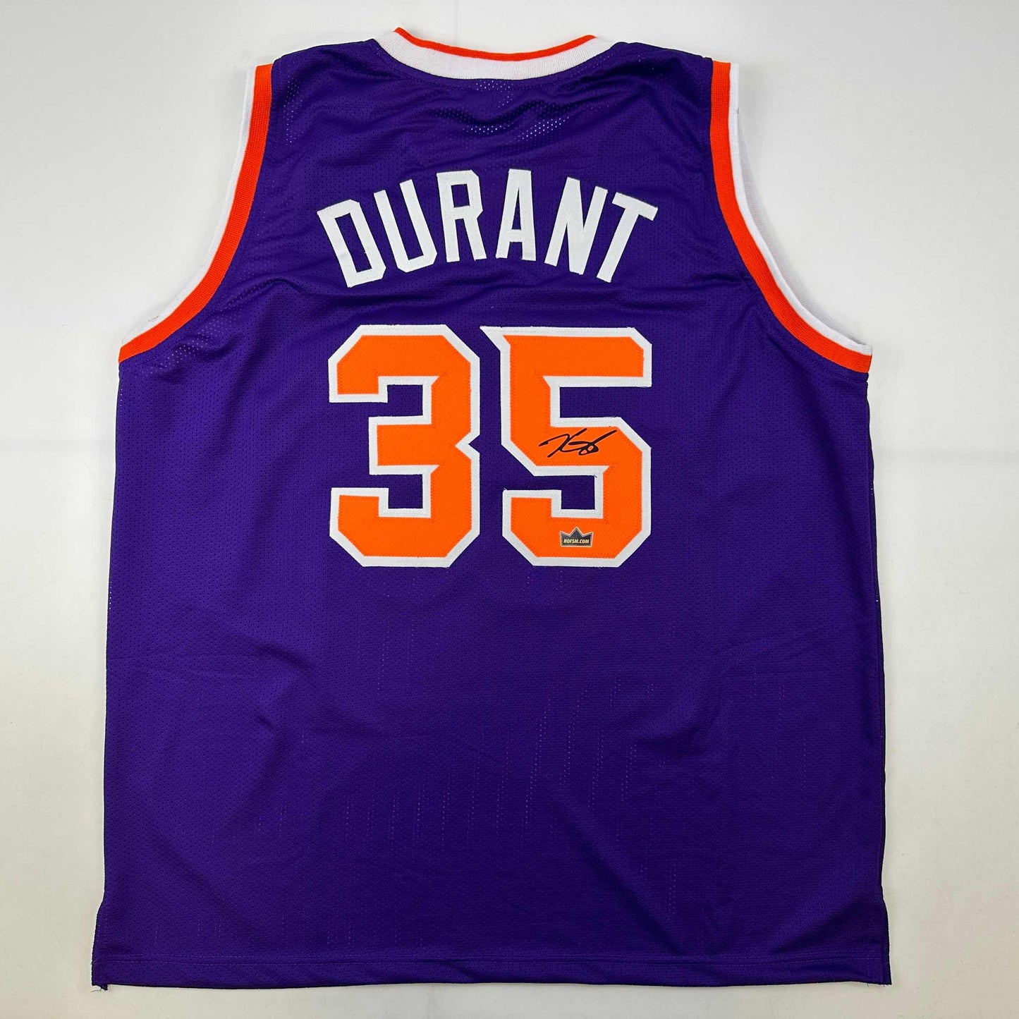 Facsimile Autographed Kevin Durant Phoenix Purple Reprint Laser Auto Basketball Jersey Size Men's XL