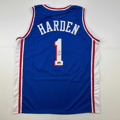Facsimile Autographed James Harden Philadelphia Blue Reprint Laser Auto Basketball Jersey Size Men's XL