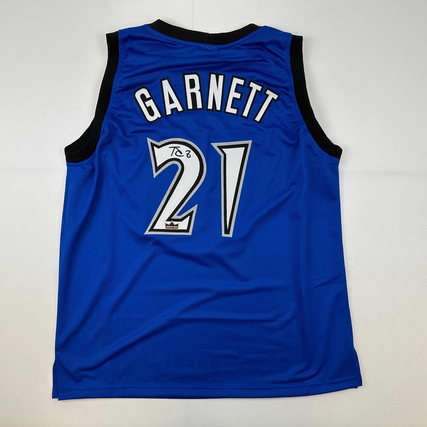 Facsimile Autographed Kevin Garnett Minnesota Blue Reprint Laser Auto Basketball Jersey Size Men's XL