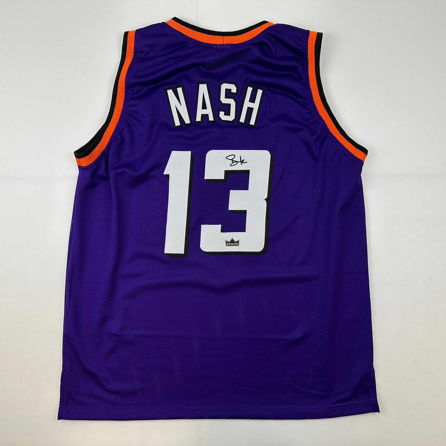 Facsimile Autographed Steve Nash Phoenix Purple Reprint Laser Auto Basketball Jersey Size Men's XL