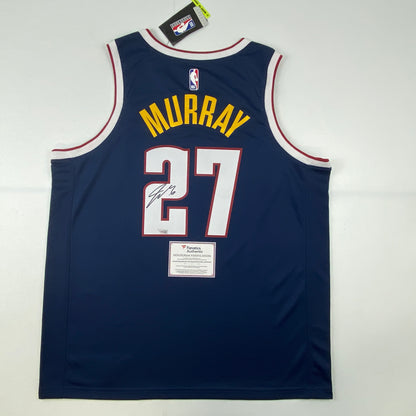 Autographed/Signed Jamal Murray Denver Nuggets Dark Blue Authentic Basketball Jersey Fanatics COA
