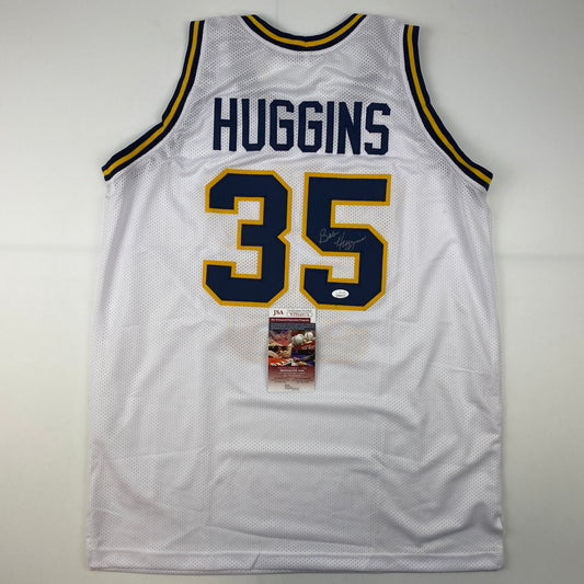 Autographed/Signed Bob Huggins West Virginia White College Basketball Jersey JSA COA