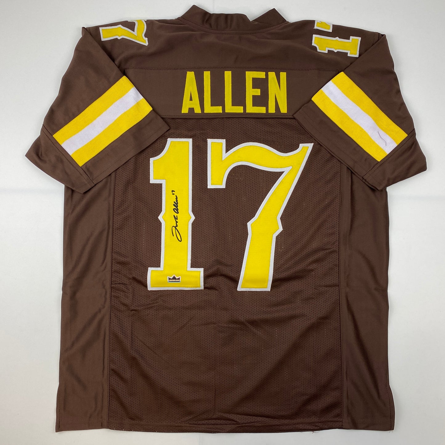 Facsimile Autographed Josh Allen Wyoming Brown Reprint Laser Auto College Football Jersey Size Men's XL