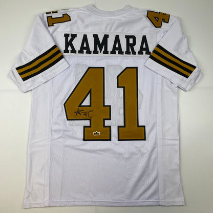 Facsimile Autographed Alvin Kamara New Orleans Color Rush Reprint Laser Auto Football Jersey Size Men's XL