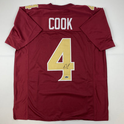Facsimile Autographed Dalvin Cook Florida State Maroon Reprint Laser Auto College Football Jersey Size Men's XL