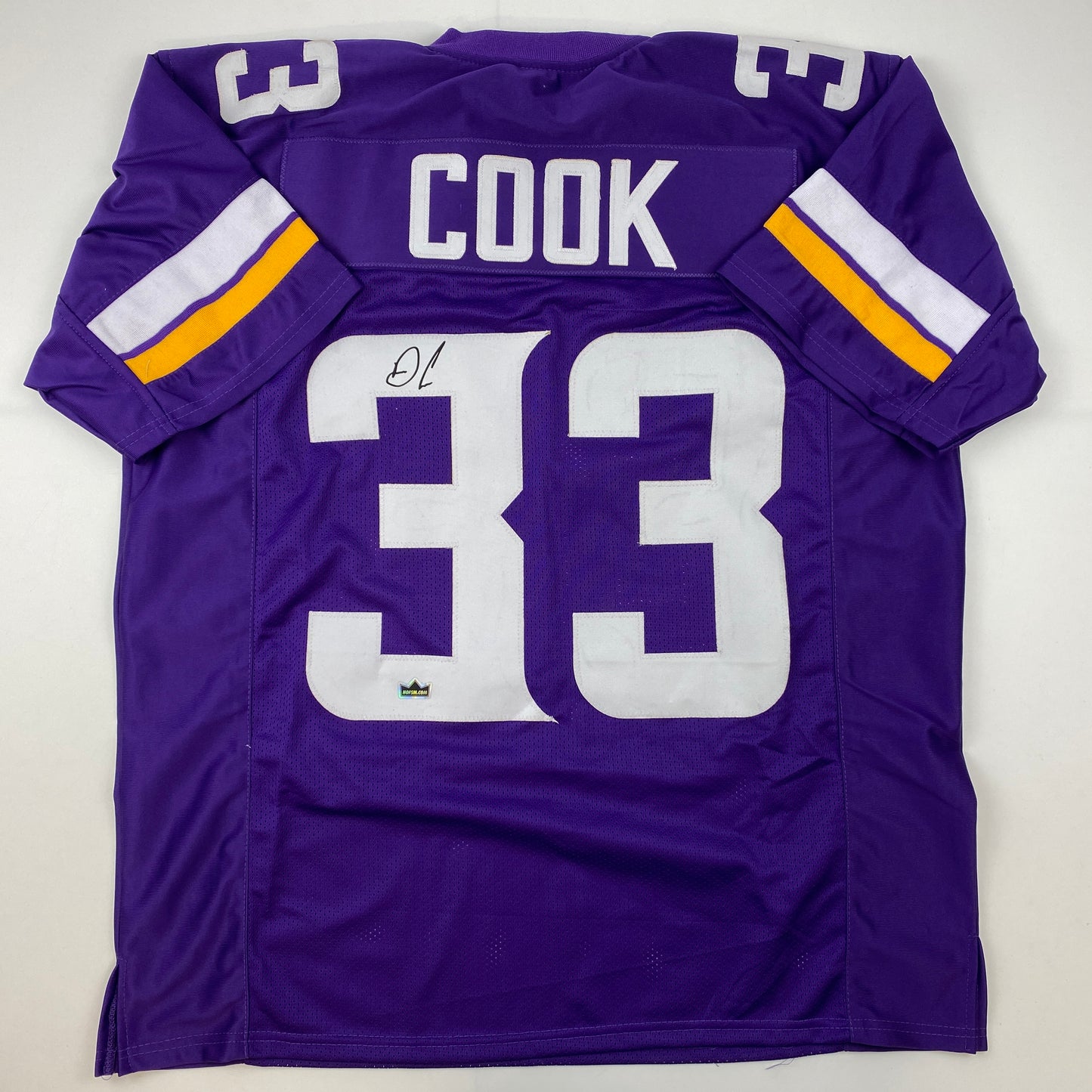 Facsimile Autographed Dalvin Cook Minnesota Purple Reprint Laser Auto Football Jersey Size Men's XL