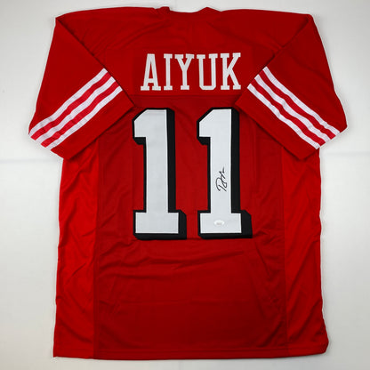 Autographed/Signed Brandon Aiyuk San Francisco Alternate Red Football Jersey JSA COA