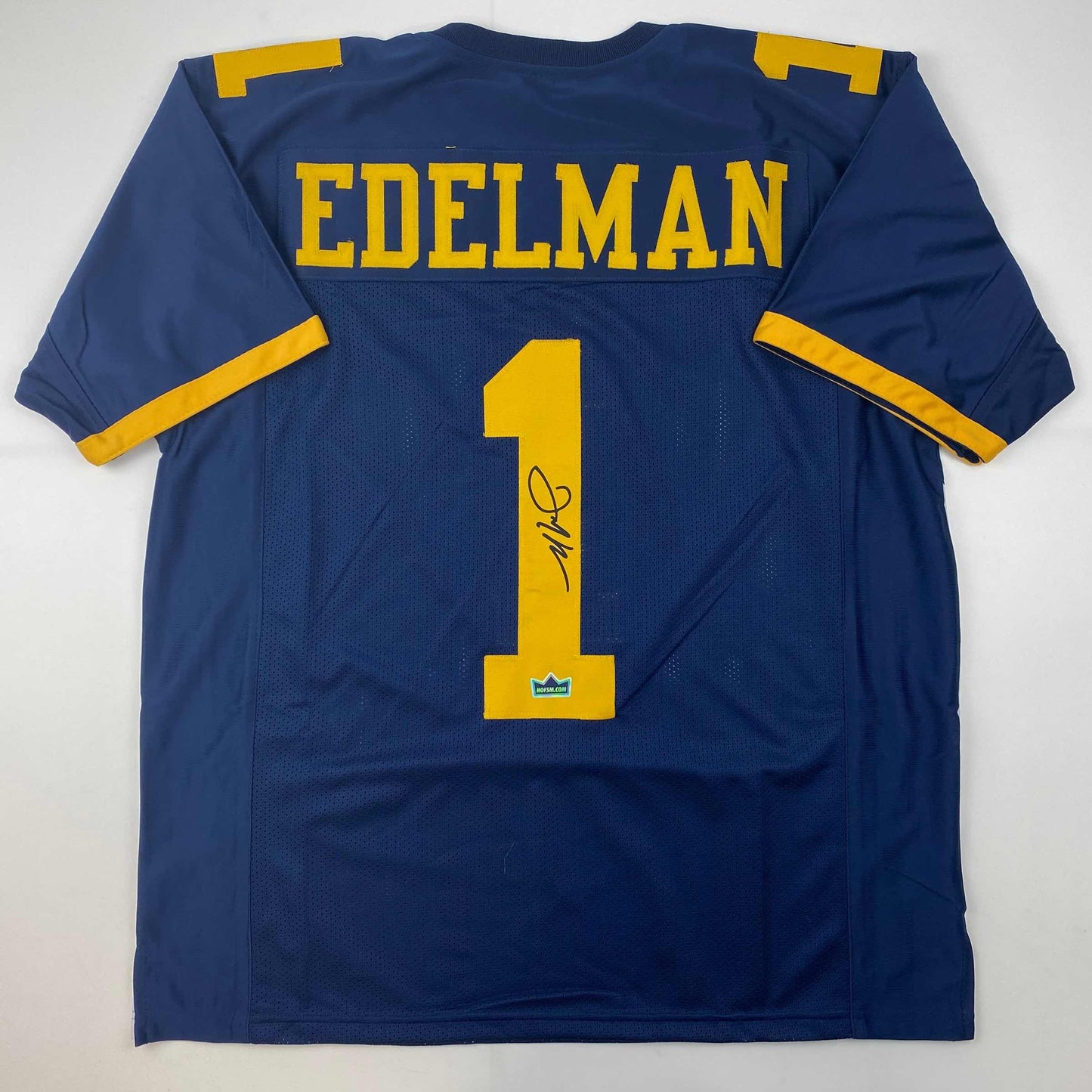 Facsimile Autographed Julian Edelman Kent State Blue Reprint Laser Auto College Football Jersey Size Men's XL