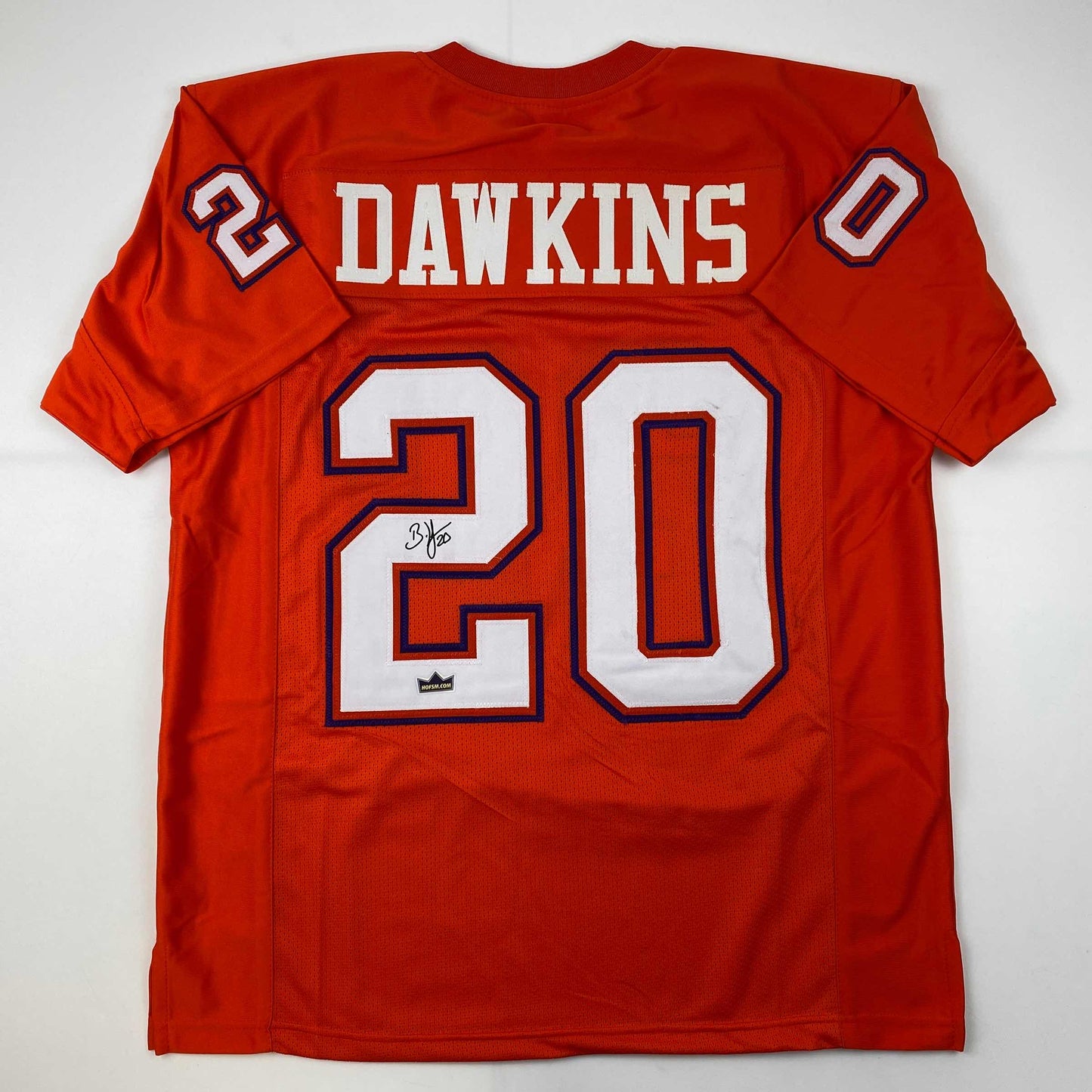 Facsimile Autographed Brian Dawkins Clemson Orange Reprint Laser Auto College Football Jersey Size Men's XL