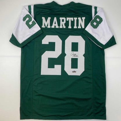 Facsimile Autographed Curtis Martin New York Green Reprint Laser Auto Football Jersey Size Men's XL