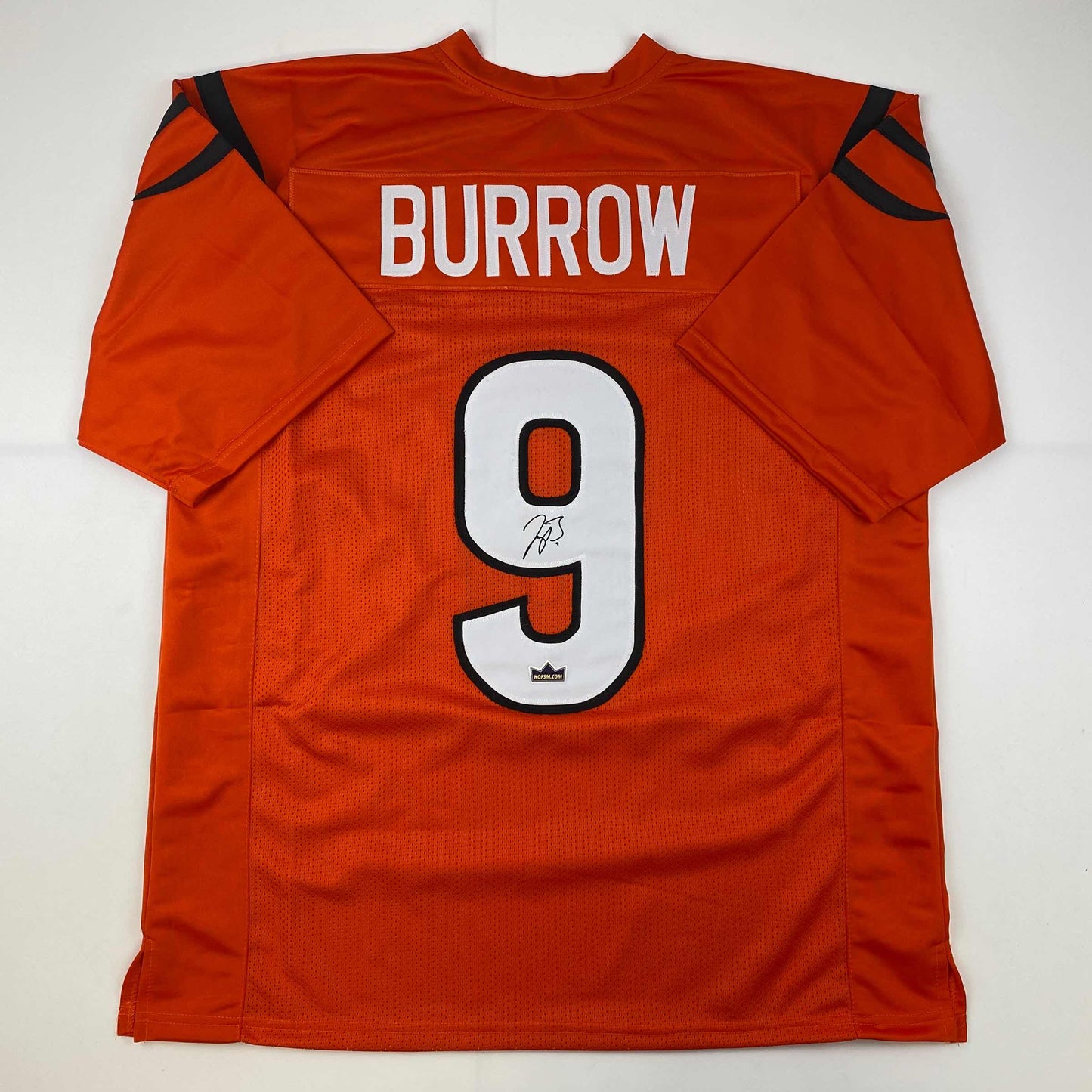 Facsimile Autographed Joe Burrow Cincinnati Orange Reprint Laser Auto Football Jersey Size Men's XL