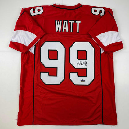 Facsimile Autographed JJ J.J. Watt Arizona Red Reprint Laser Auto Football Jersey Size Men's XL
