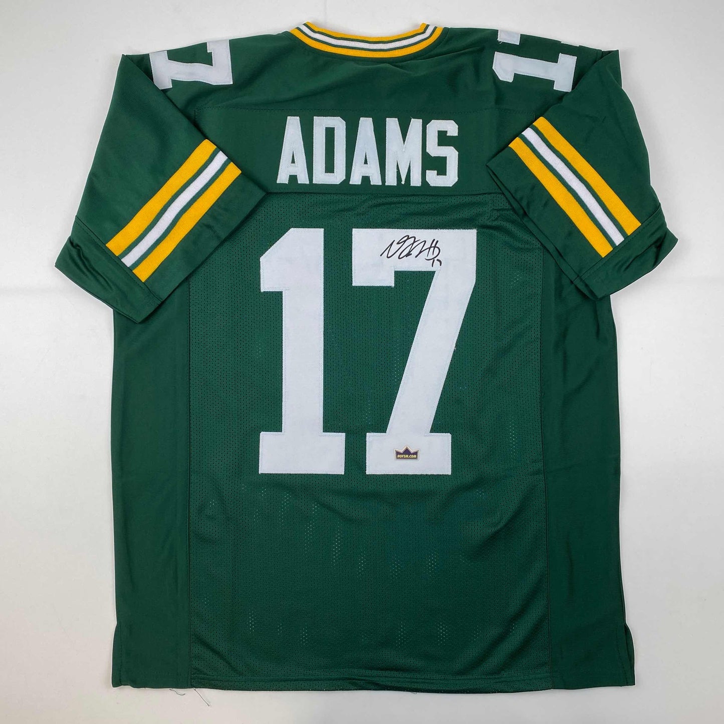 Facsimile Autographed Davante Adams Green Bay Green Reprint Laser Auto Football Jersey Size Men's XL