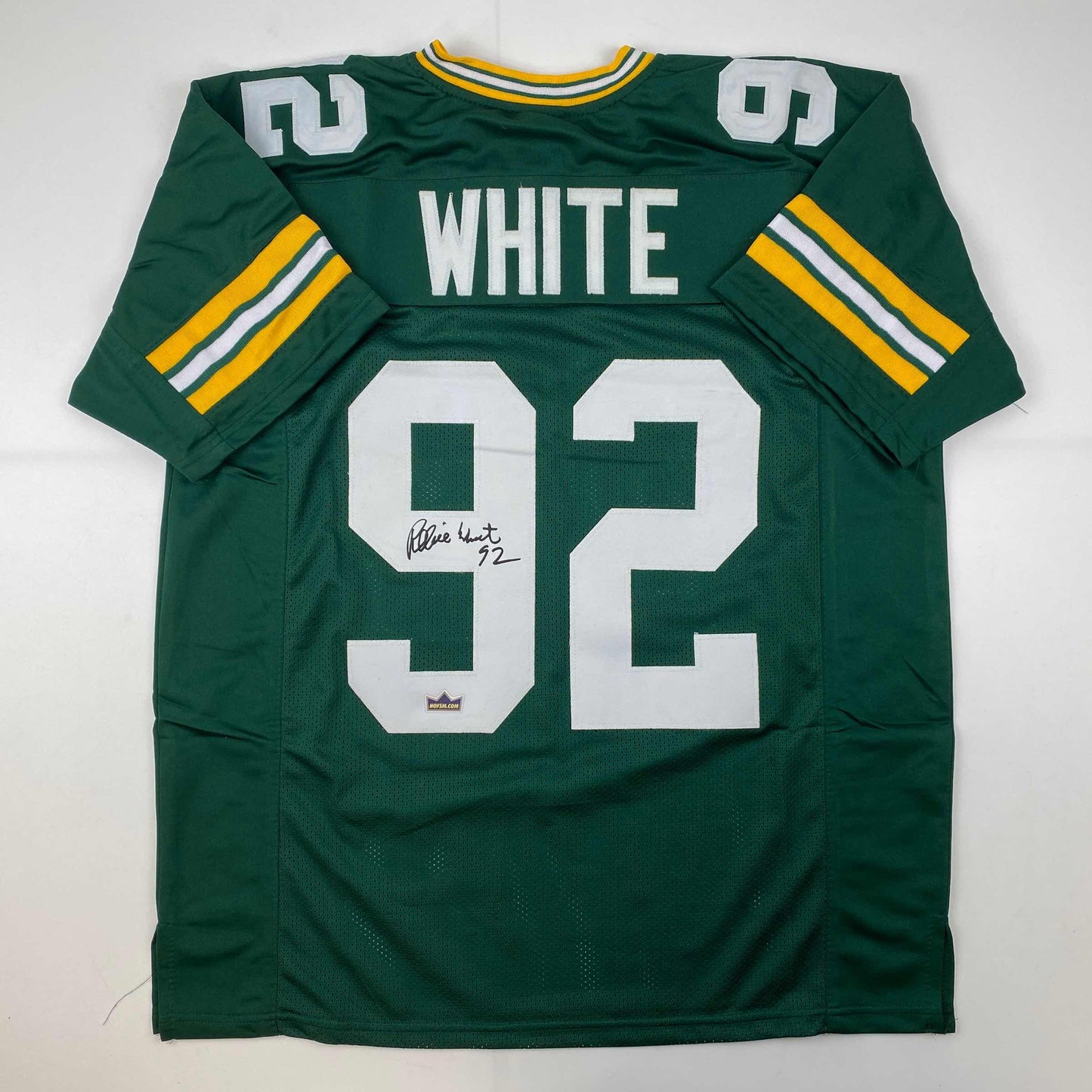 Facsimile Autographed Reggie White Green Bay Green Reprint Laser Auto Football Jersey Size Men's XL