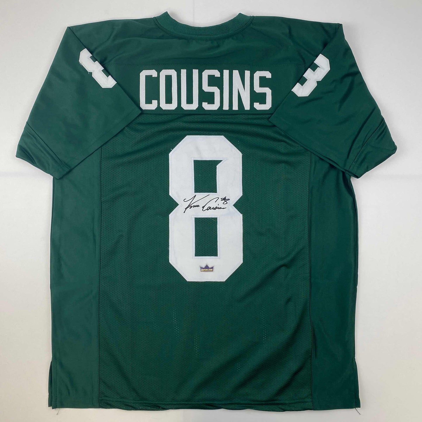 Facsimile Autographed Kirk Cousins Michigan State Green Reprint Laser Auto College Football Jersey Size Men's XL
