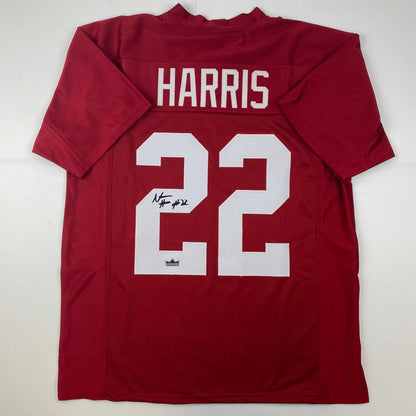 Facsimile Autographed Najee Harris Alabama Red Reprint Laser Auto College Football Jersey Size Men's XL